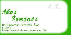 akos komjati business card